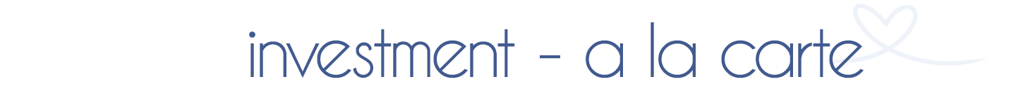 A la carte investment menu